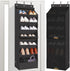 STORAGE MANIAC Over the Door Shoe Organizer with Curtain Dustproof Heavy-Duty Large