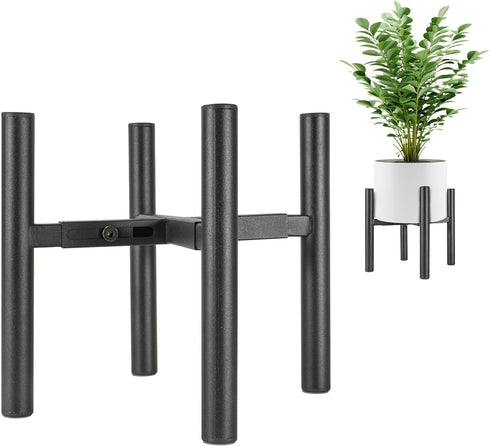 NSYOOMH Adjustable Metal Plant Stand Black, Fits 8 -13 Inch Heavy Duty