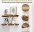wyzqyam 10 Inch Set 2, Floating Corner Shelve, Acacia Wood Corner Shelf of Corner Shelf wall Mounted for Living Room