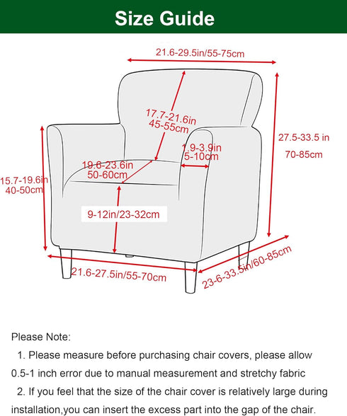 1-Piece CRFATOP Stretch Mid Century Modern Armchair Slipcover Jacquard Accent Chair Covers with Arms Soft Waterproof