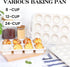 Mini Loaf Pans Silicone, Nonstick Small Bread Pans for Baking, 8 Cavity, 2 Pcs, Cream