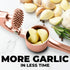 Zulay Kitchen Premium Garlic Press Set, Rust Proof & Dishwasher Safe, Easy-Squeeze, Rose Gold