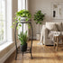YHIJURS 27.1'', 2 Plant Stand Indoor Outdoor Tier Tall Metal Plant Stands, Heavy Duty Rustproof Corner Flower Potted