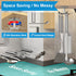 2pcs Under Cabinet Hooks - Rotating Kitchen Utensil Holder, 304 Stainless Steel Adhesive Hanging Rack for Utensils