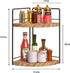 BSTSLL 2 Pack Counter 2 Counter Bathroom Organizer, Tier Corner Bathroom Organizer Wooden Vanity Organizers