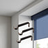Curtain Rod Brackets Heavy Duty - Adjustable Drapery Hardware for 7/8 or 1 Inch Rods, Set of 3 (White)