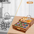 NANXITU Drawer,with12 Countertop Acacia Wood Tea Holder Organizer,Tea Box Organizer Storage Box,Tea Caddy for Tea Bags