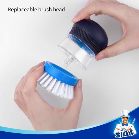 Pack 4 MR.SIGA Soap Dispensing Palm Brush Refill