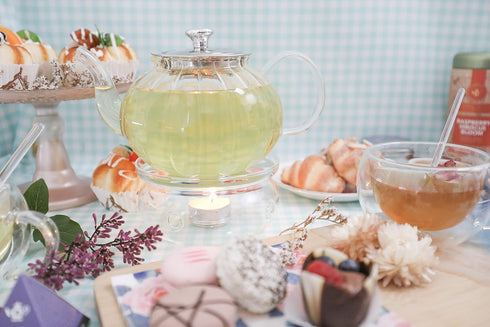 Teabloom Vienna Glass Teapot - Stain-Free Heatproof Glass, Stovetop Safe, Removable Stainless Steel Infuser, 37 oz.