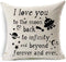 I Love You To The Moon Back Decorative Throw Pillow Case, 18 x 18 Inches, Spacecraft Star Design
