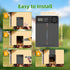 Anti-Pinch Automatic Chicken Coop Door, Battery Powered Electric Chicken Coop Door with Smart Timer, Sensor, LCD