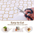Shelf Liners for Kitchen Cabinets, 12in x 10FT Non Adhesive Drawer Liner, Gold Quatrefoil Thickened Shelf Liner Paper