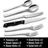 HIWARE 48-Piece Silverware Set with Steak Knives for 8, Stainless Steel Flatware for Home Kitchen