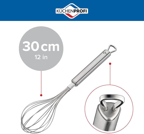 Stainless Steel Parma Balloon Whisk, 12 Inches, Hand Whisk for Eggs, Batter, Dough