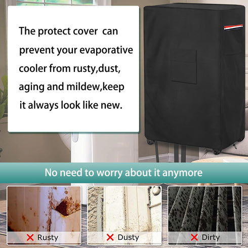 AIickwang Evaporative Cooler Cover for Hessaire MC61M/MC61V, Heavy Duty 600D Waterproof Outdoor Cover