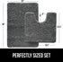 Gorilla Grip Bathroom Rug Sets - Soft Chenille 2 Piece Area Rugs, 30"x20" Carpet, Toilet Base Mat, Grey