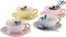 Jusalpha Elegant Tea Cup and Saucer Set-Coffee Cup Set with Saucer and