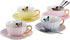 Jusalpha Elegant Tea Cup and Saucer Set-Coffee Cup Set with Saucer and