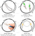 AUEAR 6 Pack Napkin Clips, Metal Dental Bib Chain Holder, Flexible Lanyard for Adults (4 Colors)