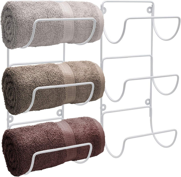 Sorbus Towel Holder for Bathroom Wall - 6 Level Wall Mounted Towel
