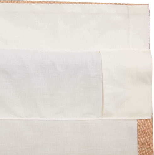 VHC Brands Sawyer Mill Chicken Pleated Curtain Valance, Red, 20x72
