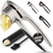 Zulay Kitchen Large Premium Garlic Press Set Rust Proof & Dishwasher Safe,