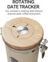 Set,Airtight Coffee,Beans,Tea,Flour,Cereal,22OZ,Cream Veken Coffee Sugar Canister with Window, Coffee Lover Gift