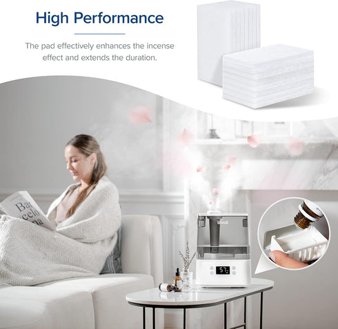 LEVOIT Aroma Pads 16 Pack, Humidifier Replacement Filters, Compatible with LV600S, Classic300S, LV600HH, OasisMist450S, Make The Fragrance Stronger and Longer Duration, White by LEVOIT