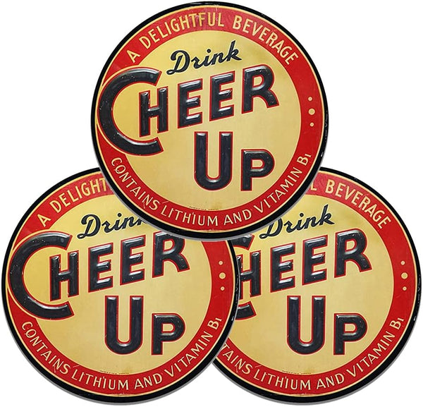 Brotherhood Cheer Up Beverage Health Drink Healthy Lithium Vitamin B Drink Signs