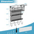 VITVITI Metal Hair Tool Organizer: Wall Mount with 3 Tier Shelf Basket Hooks, Bathroom Styling Tool Holder, Matte Black