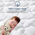 CozyLux Queen Mattress Pad - Cotton Deep Pocket Non Slip Breathable Soft Quilted Fitted Mattress Topper, Up to 18"