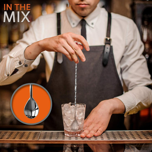 NutriChef Mixology Bartender Cocktail Shaker Set - 15 Piece Essential Martini Making Kit