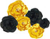3D Paper Flowers, Gold Black Graduation Craft Paper Flowers, 6PCS Pom Pom Backdrop for Baby Shower Decor