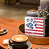 JXREQ Patriotic Red White and Blue Dog Paw Desk Decor for 4th of July, Independence Day Tiered Tray Decor