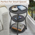 3-Tier Round Side Table for Small Spaces, Wood Bedside Round End Tables for Living Room, Nursery, Corner, Office