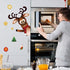 Christmas Refrigerator Magnets Set, Cute Funny Fridge Stickers for Holiday Decoration (Reindeer, 15 Pieces)