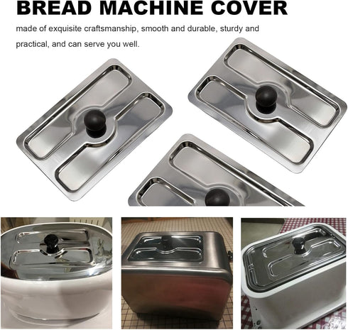 Toaster Cover, Stainless Steel Appliance Top Cover for Electric Bread Maker