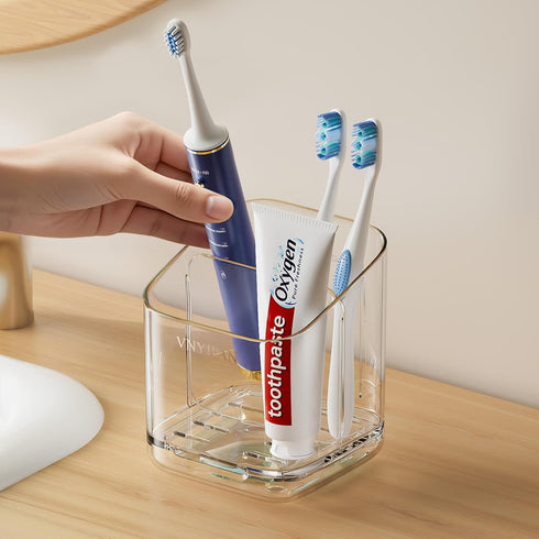 Toothbrush Holders for Bathrooms, 3 Slots Detachable Toothbrush Holder Wall Mounted with