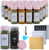 GMAMXD 36 Glass Spice Jars with Labels, Spice Jar Set, 4oz Seasoning Containers,