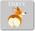 Funny Corgi Dog Butt Dishwasher Magnet, Reversible Clean Dirty Sign, Strong Kitchen Dish Indicator, 3.5x3.1