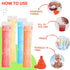 Amintiri 50 2 (Multicolor-4) Disposable Ice Popsicle Mold Bag Popsicle Holder, Freezer Tubes with Dual Zip Seals