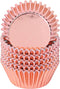 URATOT 100 Pieces Rose Gold Foil Metallic Cupcake Liners, Muffin Wrappers, Muffin Paper Cases, Foil Baking Cups