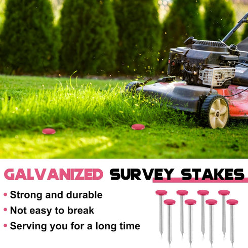 8 6.7 Inch Silkfly Pcs Survey Stakes Property Line Markers Low Profile Heavy Duty Hi-vis Stakes Building Line Marker
