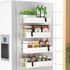 HuggieGems 4 Pack Magnetic Spice Storage Rack Organizer for Refrigerator and Oven, Cream