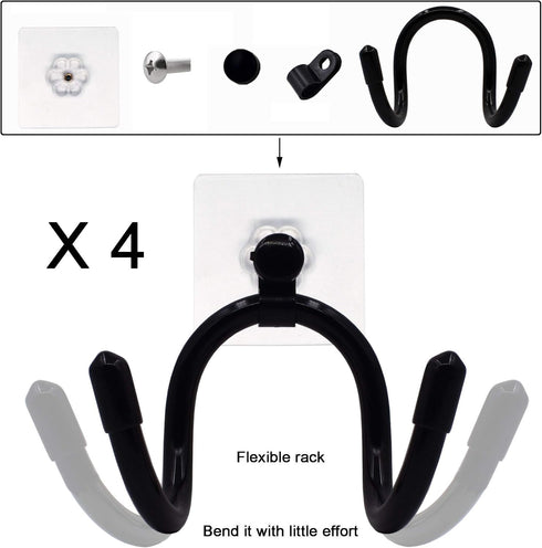 Self-Adhesive Game Controller Wall Mount by YYST - Storage Organizer Hanger for PS/Xbox/Series X Controller, 4/PK