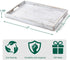dreamkey 17 Inch Rustic White Serving Tray with Handles - Large Wooden Tray for Ottoman, Breakfast in Bed, Dinner
