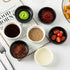 Dipping Bowls Set, 2 oz Ceramic Sauce Dishes, Small Bowls for BBQ, Condiments, Appetizer, Dessert, Set of 6 (Black)