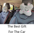 Sexysamba Car Headrest Pillow - Cartoon Neck Pillow for Car, Soft Cushion for Driving, 2Pcs (Grey Cat)