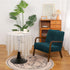 NICEEC Dark Teal Spandex Mid Century Chair Covers Stretch Accent Chair Slipcovers with Arms Super Soft Modern Arm Chair