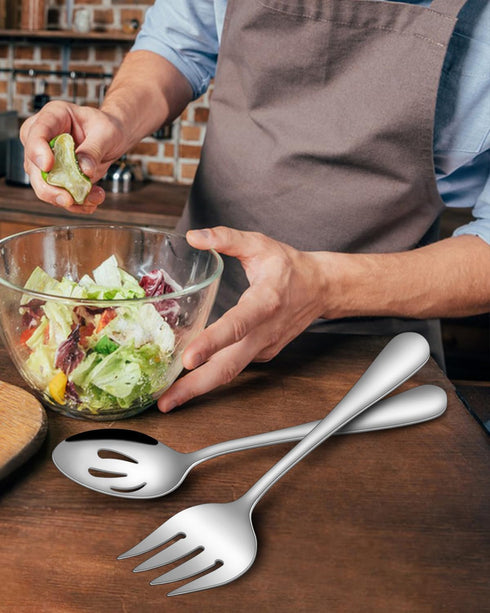 EUIRIO 5 PCS Serving Utensils Set: Stainless Steel Hostess Set, Mirror Polished, Dishwasher Safe